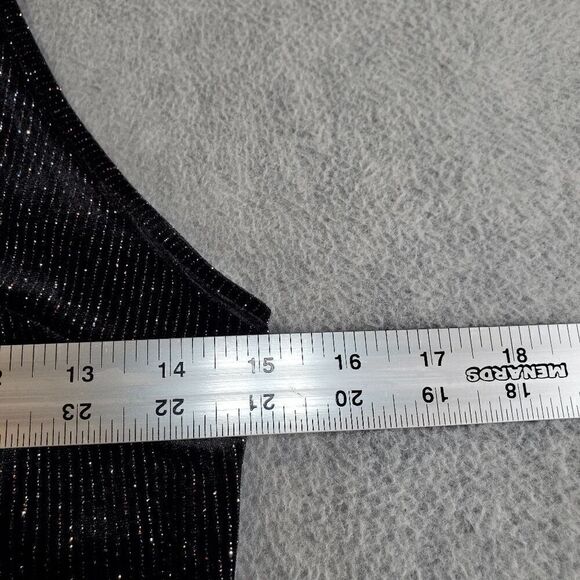 Wild Fable Dress Womens Medium Black Tank Metallic Sleeveless Round Neck Strap - Picture 3 of 9